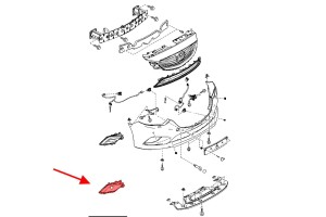 MAZDA 6 III GJ 2016-2018 PIERWSZY FACELIFTING ZAŚLEPKA HALOGENU PRAWA G46L50C11A