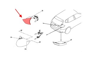 NISSAN X-TRAIL III T32 2017-2021 PO FACELIFTINGU LAMPA KLAPY TYLNEJ PRAWA 265546FP5A