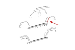 JEEP GRAND CHEROKEE IV WK2 2010-2021 LISTWA TYLNEGO BŁOTNIKA LEWA CZĘŚĆ PRZEDNIA 1MP37RXFAE