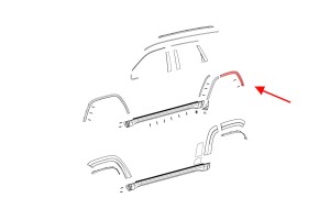 JEEP GRAND CHEROKEE IV WK2 2010-2021 LISTWA TYLNEGO BŁOTNIKA LEWA CZĘŚĆ TYLNA 1MP35RXFAI