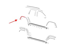 JEEP GRAND CHEROKEE IV WK2 2010-2021 LISTWA TYLNEGO BŁOTNIKA PRAWA CZĘŚĆ TYLNA 1MP34RXFAI