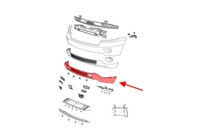 JEEP GRAND CHEROKEE IV WK2 2010-2014 PRZED FACELIFTINGIEM ZDERZAK PRZEDNI DOLNY 68078270AB