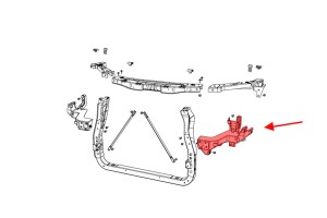 JEEP GRAND CHEROKEE IV WK2 2014-2021 PO PIERWSZYM FACELIFTINGU OKULAR PRZEDNIEJ LAMPY LEWY 68223399AA