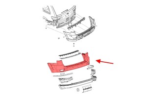 JEEP GRAND CHEROKEE IV WK2 2014-2021 PO LIFTINGU ZDERZAK TYLNY Z 4xPDC 68310168AB