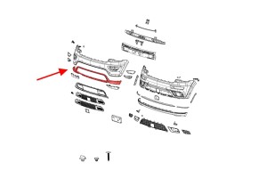 JEEP GRAND CHEROKEE IV WK2 2017-2021 PO DRUGIM FACELIFTINGU ZDERZAK PRZEDNI DOLNY STRUKTURA 68262001AA