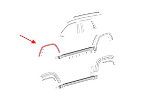 JEEP GRAND CHEROKEE IV WK2 2017-2021 PO DRUGIM FACELIFTINGU LISTWA PRZEDNIEGO BŁOTNIKA LEWA STRUKTURA 5XT69RXFAC