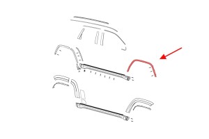 JEEP GRAND CHEROKEE IV WK2 2017-2021 PO DRUGIM FACELIFTINGU LISTWA PRZEDNIEGO BŁOTNIKA PRAWA STRUKTURA 5XT68RXFAC