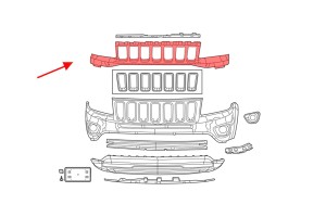  JEEP COMPASS I MK49 2011-2017 PO FACELIFTINGU  ATRAPA CHŁODNICY GRILL CZARNY MATOWY 68109866AA 