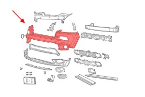 JEEP CHEROKEE V KL 2014-2018 PRZED FACELIFTINGIEM ZDERZAK PRZEDNI GÓRNY BEZ PDC 68232189AB