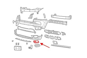 JEEP CHEROKEE V KL 2014-2018 PRZED FACELIFTINGIEM ZAŚLEPKA HALOGENU KRATKA ZDERZAKA LEWA 68203221AA