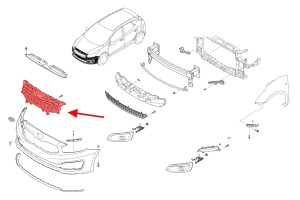 KIA CEED II JD 2015-2018 PO FACELIFTINGU GRILL ATRAPA CHŁODNICY 86350A2600