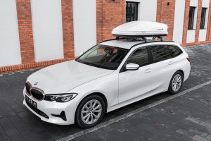 BOX DACHOWY BAGAŻNIK KUFER NA DACH 450L MODEL MILANO BIAŁY