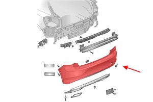 VOLKSWAGEN POLO MK6 VI 2017-2021 PRZED FACELIFTINGIEM ZDERZAK TYLNY 2G6807421A