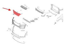 HYUNDAI TUCSON III TL 2018-2020 PO LIFTINGU GRILL PRZEDNI ATRAPA CHŁODNICY 86350D7600