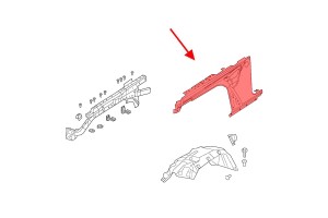 JEEP WRANGLER JL 2018+ BŁOTNIK PRZEDNI LEWY ALUMINIOWY 68281947AB