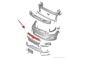 VOLKSWAGEN POLO MK6 VI 2017-2021 PRZED FACELIFTINGIEM ATRAPA CHŁODNICY GRILL PRZEDNI 2G0853651N