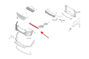 HYUNDAI TUCSON III TL 2018-2020 PO LIFTINGU KRATKA ZDERZAKA ŚRODKOWA 86561D7500