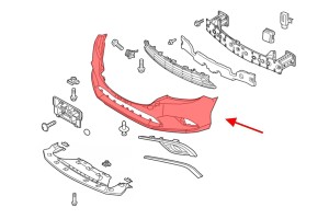 MAZDA 6 III GJ 2014-2018 PO PIERWSZYM LIFTINGU ZDERZAK PRZEDNI POD LAMPY LED GMN350031BBB