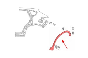 MAZDA CX-5 II KF 2017-2025 LISTWA BŁOTNIKA TYLNA LEWA KB7W51W60F