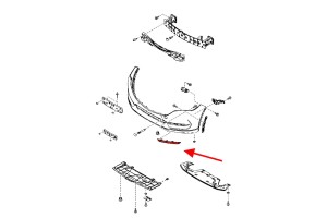 MAZDA CX-5 II KF 2017+ RAMKA LAMPY PRZECIWMGIELNEJ KRATKA ZDERZAKA PRZEDNIA PRAWA KB8B50C11C