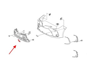 TOYOTA COROLLA XII E21 2019+ ZAŚLEPKA PRZEDNIEGO HAKA HOLOWNICZEGO 5312802200