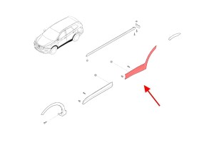 HYUNDAI SANTA FE III DM 2012-2018 LISTWA TYLNYCH DRZWI LEWA 877312W000