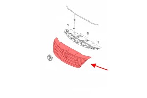 TOYOTA HILUX VII AN20 2011-2015 PO FACELIFTINGU ATRAPA CHŁODNICY GRILL SREBRNY 531110K450