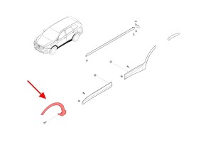 HYUNDAI SANTA FE III DM 2012-2018 LISTWA PRZEDNIEGO BŁOTNIKA LEWA 87711B8000