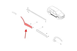 HYUNDAI SANTA FE III DM 2012-2018 LISTWA TYLNYCH DRZWI PRAWA 87732B8000