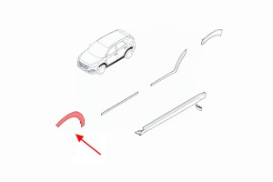 HYUNDAI TUCSON III TL 2015-2020 LISTWA PRZEDNIEGO BŁOTNIKA LEWA 87711D7000