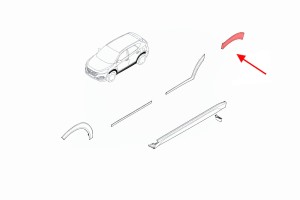 HYUNDAI TUCSON III TL 2015-2020 LISTWA TYLNEGO LEWEGO BŁOTNIKA  87741D7000