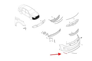 KIA OPTIMA IV JF 2015-2018 PRZED LIFTINGIEM CHROMOWANA LISTWA ZDERZAKA PRZEDNIEGO PRAWA 86564D5000