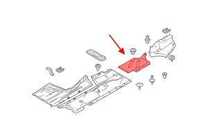 BMW SERIA 3 F30 SEDAN 2011-2018 MATERIAŁOWA OSŁONA PODWOZIA BOCZNA LEWA 51757258049