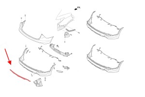 HYUNDAI GRAND SANTA FE III DM 2012-2016 PRZED LIFTINGIEM DYFUZOR SPOILER TYLNEGO ZDERZAKA 86665B8000