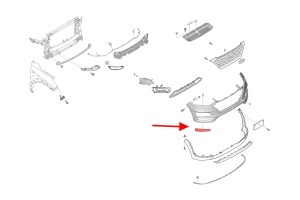 HYUNDAI TUCSON III TL 2018-2020 PO LIFTINGU ZAŚLEPKA KRATKA PRZEDNIEGO ZDERZAKA PRAWA 86528D7520