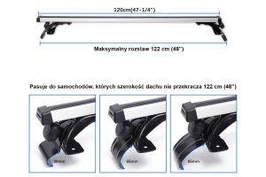 FORD ESCAPE MK1 I 2000-2006 BAGAŻNIK DACHOWY BELKI DO DACHU 120 CM