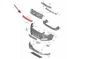 FORD KUGA MK2 II 2013-2016 PRZED FACELIFTINGIEM GRILL PRZEDNI ATRAPA CHŁODNICY DV458200ABW