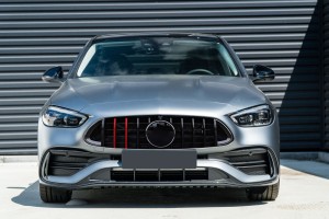 MERCEDES C-CLASS W206 2021+ GRILL PANAMERICANA GT BRABUS STYLE CZARNY Z KAMERĄ