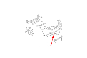 MAZDA 6 III GL 2018-2024 SEDAN DRUGI FACELIFTING ZAŚLEPKA HAKA HOLOWNICZEGO TYLNEGO ZDERZAKA LEWA GSH750EL1