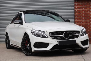 MERCEDES C-CLASS W205 2014-2018 GRILL DIAMOND CZARNY