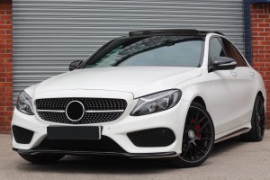 MERCEDES C-CLASS W205 2014-2018 GRILL DIAMOND CZARNY