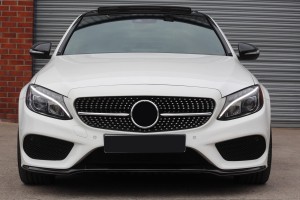 MERCEDES C-CLASS W205 2014-2018 GRILL DIAMOND CZARNY