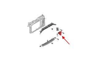 FORD FIESTA MK7 VII 2012-2017 PO FACELIFTINGU DEFLEKTOR KIEROWNICA POWIETRZA PRAWA C1BB8121B