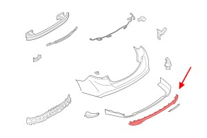 FORD MONDEO MK5 V 2014-2019 PRZED FACELIFTINGIEM LISTWA TYLNEGO ZDERZAKA DS7317K922