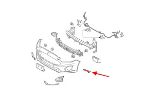 FORD MONDEO MK5 V 2019-2022 PO FACELIFTINGU ŚLIZG PRZEDNIEGO ZDERZAKA LEWY HS7Z17C947AB