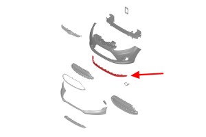 FORD FIESTA MK7 VII 2008-2012 PRZED FACELIFTINGIEM SPOILER PRZEDNIEGO ZDERZAKA 1514063