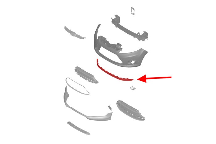 FORD FIESTA MK7 VII 2008-2012 PRZED FACELIFTINGIEM SPOILER PRZEDNIEGO ZDERZAKA 8A6117B769AB