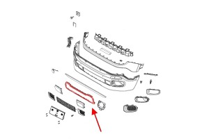 JEEP RENEGADE I BU 2015-2022 RAMKA ATRAPY W ZDERZAK PRZEDNI 5XB47XS9AA