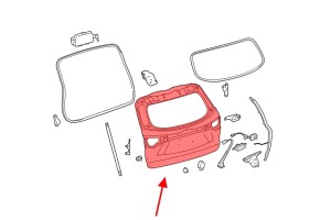 TOYOTA HIGHLANDER III XU50 2013-2019 TYLNA KLAPA WERSJA MANUALNA 670050E340