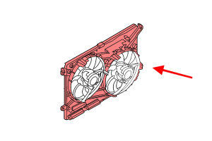 FORD GALAXY MK3 III 2015-2020 PRZED FACELIFTINGIEM OBUDOWA WENTYLATORA CHŁODNICY DG938C607GB (id: 35230)
